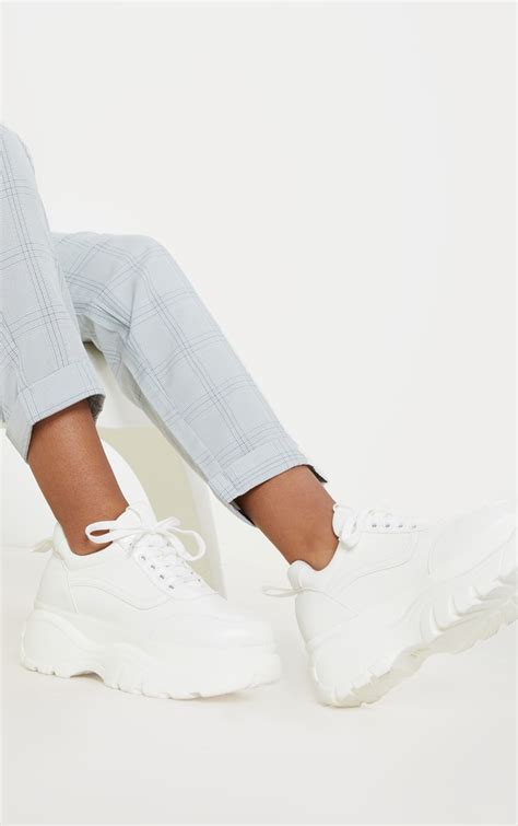 white chunky sneakers